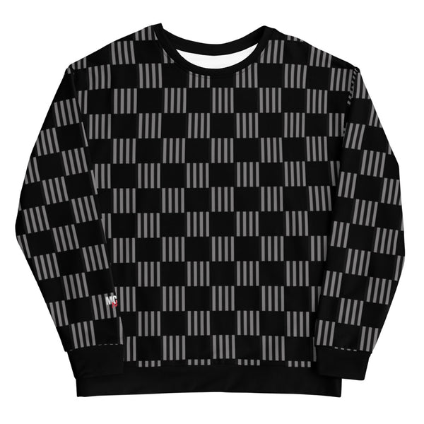 Black Checkered Sweatshirt