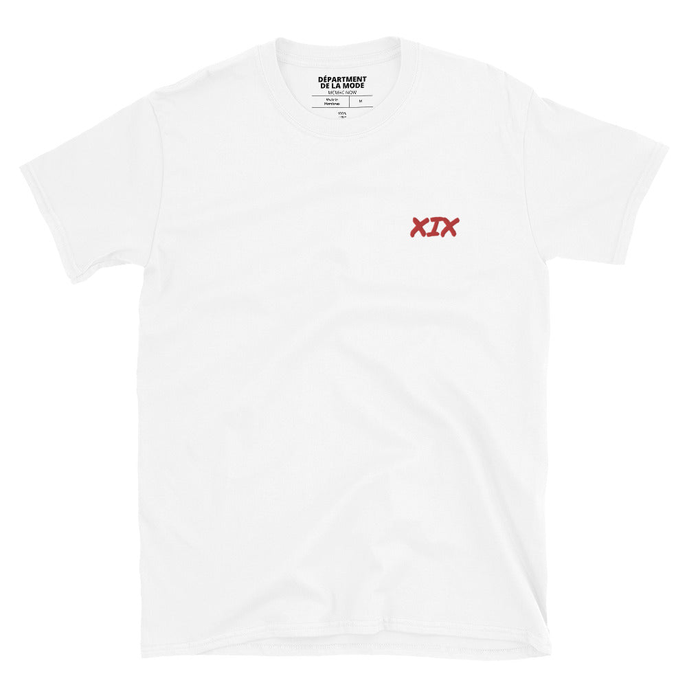 Short-Sleeve Embroidery XIX T-Shirt (3 for $60, cannot be combined with other sale promotions only the 3 PACK)