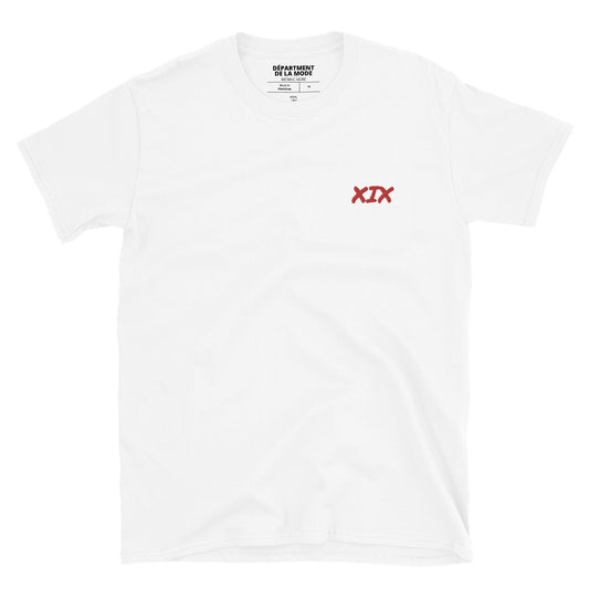 Short-Sleeve Embroidery XIX T-Shirt (3 for $60, cannot be combined with other sale promotions only the 3 PACK)