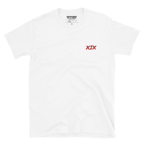Short-Sleeve Embroidery XIX T-Shirt (3 for $60, cannot be combined with other sale promotions only the 3 PACK)